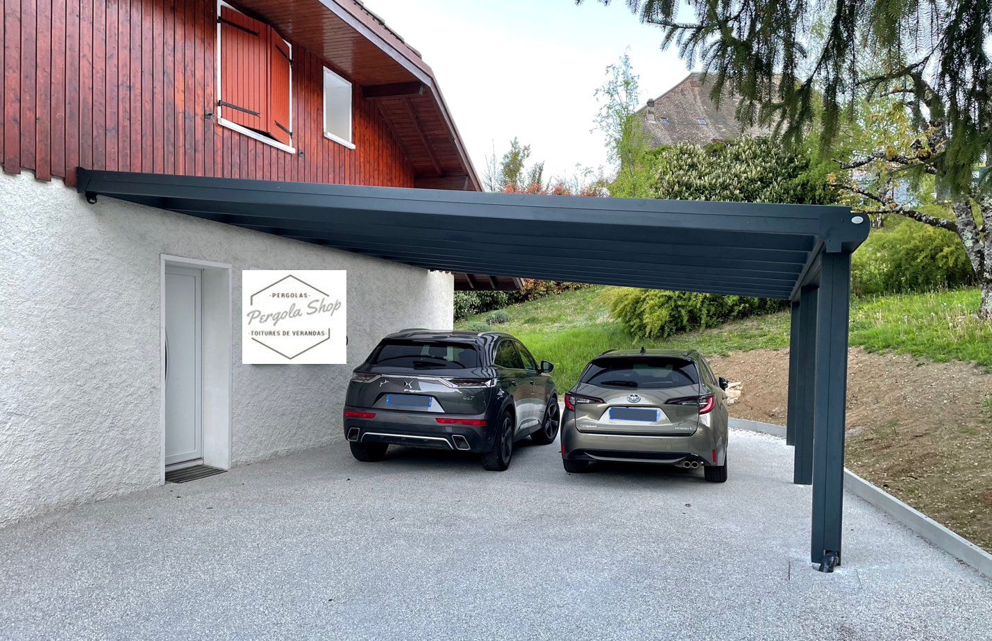 Abri Carport en aluminium 7m x 6m Chambéry