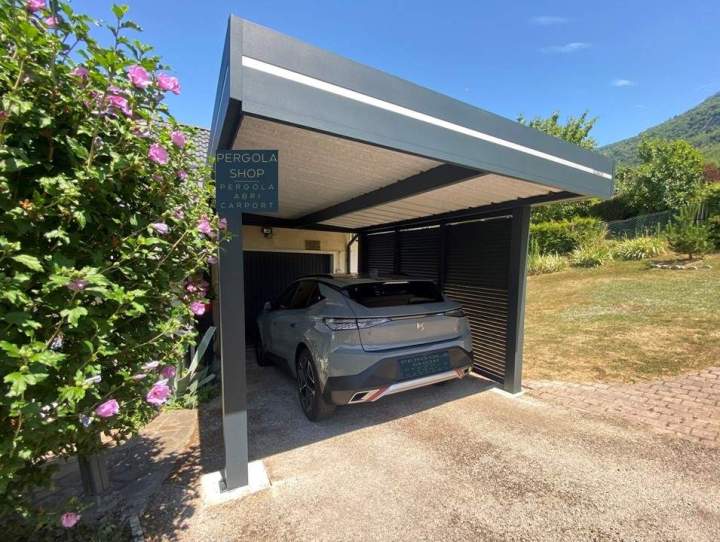 Carport toit plat bacacier Savoie (1)