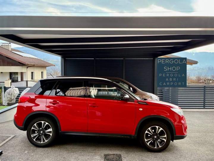 carport double toit plat avec brise vue Savoie(2)