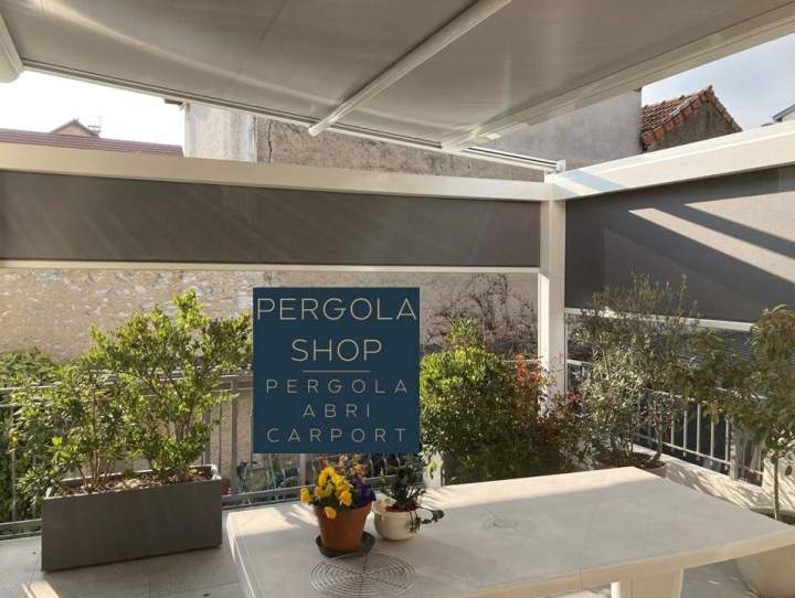vente et pose de pergola store toile